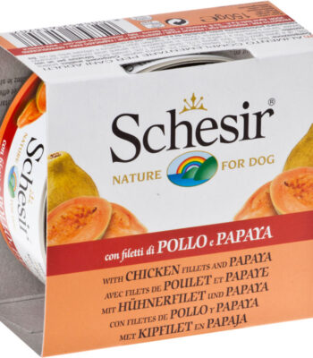 Schesir Filetes de Pollo con Papaya para perros