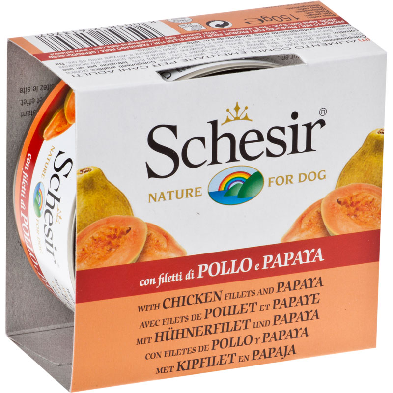 Schesir Filetes de Pollo con Papaya para perros