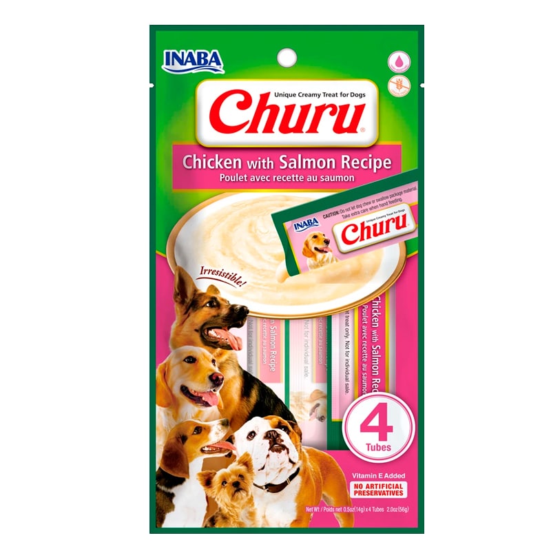 Inaba Churu Pollo y Salmón para perros