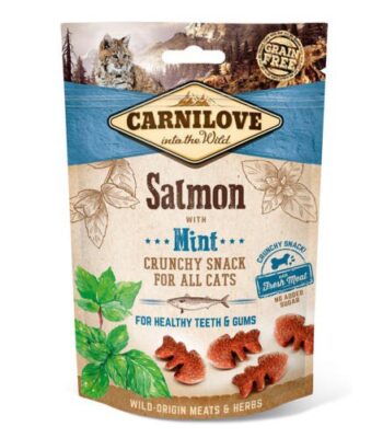Snacks crujientes Carnilove Salmón y Catnip