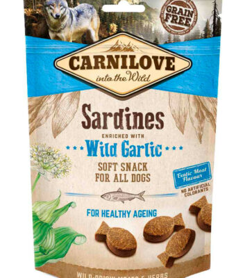 Snacks Carnilove tiernos Sardina y Ajo para Perros