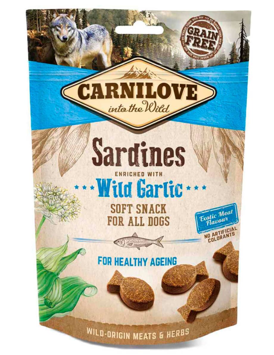 Snacks Carnilove tiernos Sardina y Ajo para Perros
