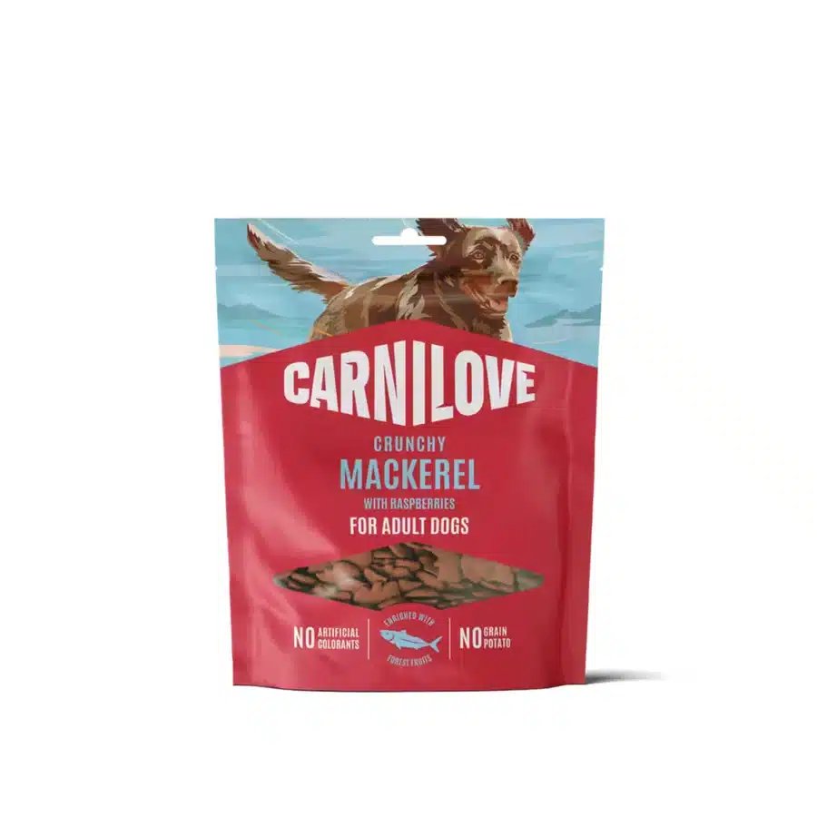 Snacks crujientes Carnilove Caballa y Frambuesa para Perros