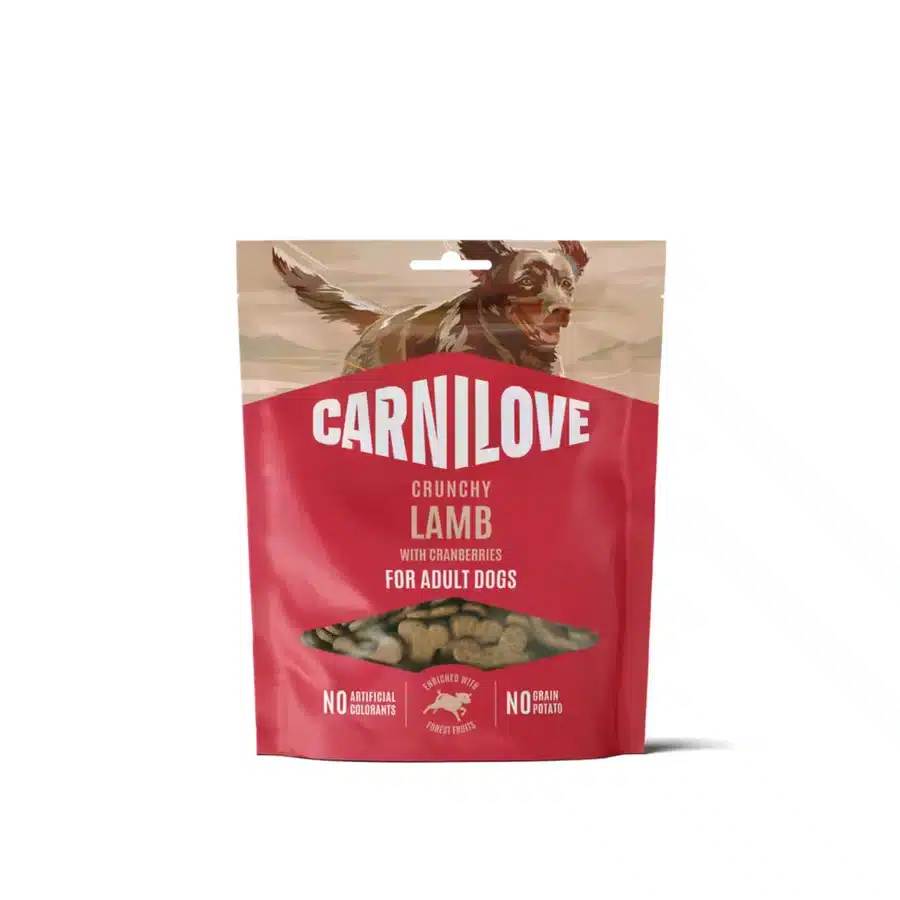 Snacks crujientes Carnilove Cordero y Arándanos para Perros