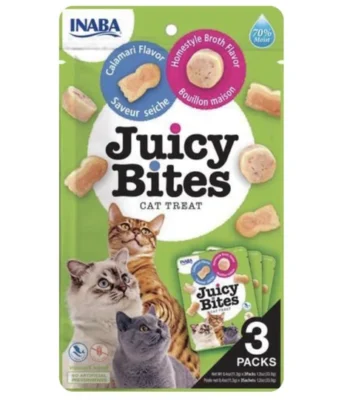 Juicy Bites para gatos - Bocados de Calamares y Caldo