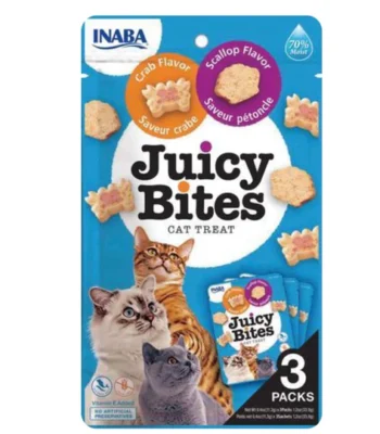 Juicy Bites para gatos - Bocados de Cangrejo y Vieiras