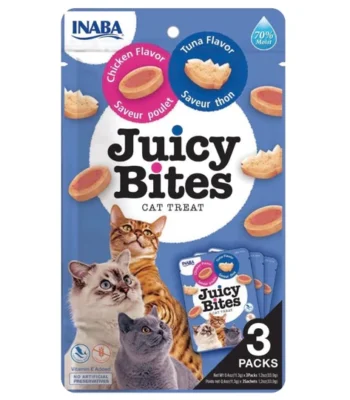 Juicy Bites para gatos - Bocados de Pollo y Atún