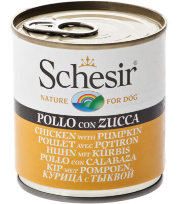 Schesir Lata de Pollo con Calabaza para perros