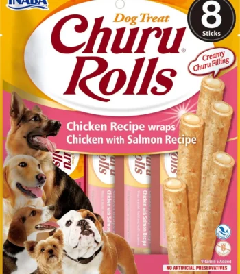 Churu Rolls para perros - Snack Semihúmedo Salmón y Pollo