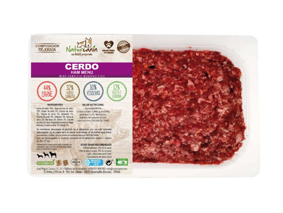 BARF Naturcanin Cerdo - 500 gramos