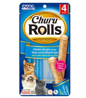 INABA Churu Rolls Atún con Vieiras para gatos