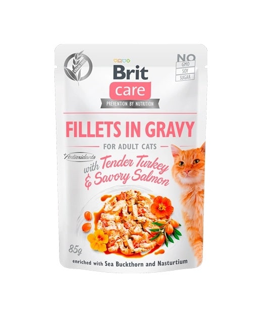 Brit Care Cat Filetes de Pavo y Salmón para gatos