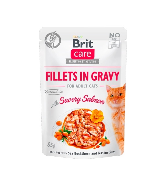 Brit Care Cat Filetes de Salmón y Pollo en caldo para gatos