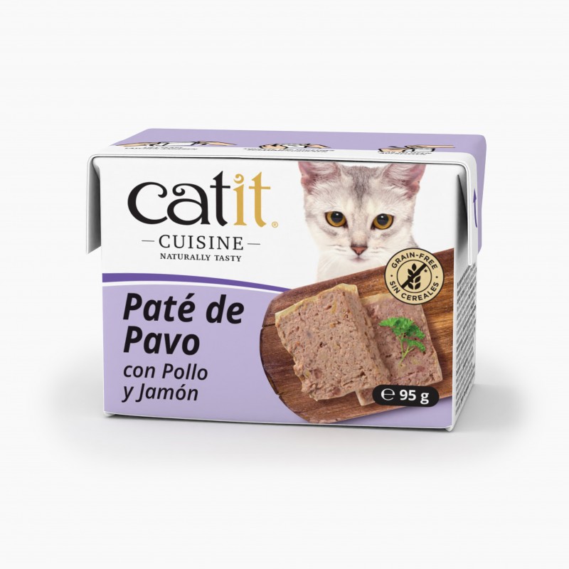 Paté para gatos Catit Cuisine - Pavo, Pollo y Jamón
