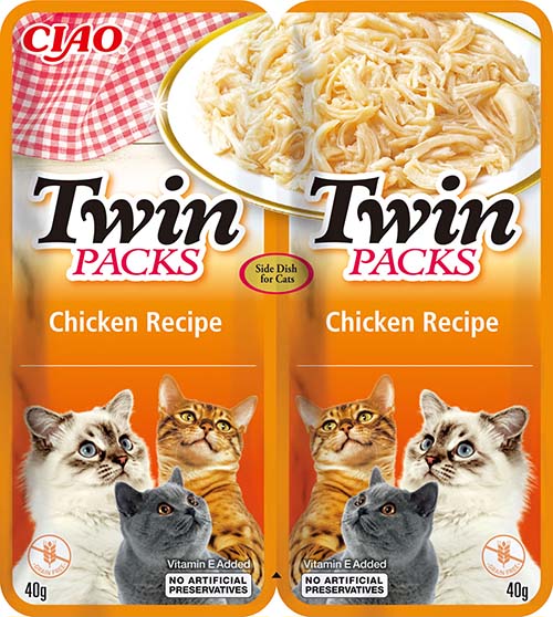 Inaba Twin Pack Receta de Pollo con caldo para gatos