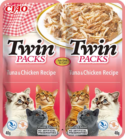 Inaba Twin Pack Receta de Pollo y Atún con caldo para gatos