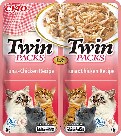 Inaba Twin Pack Receta de Pollo y Atún con caldo para gatos