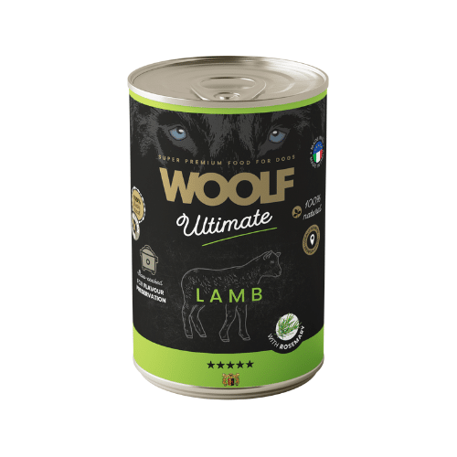 Lata Woolf Ultimate Lata Pate de Cordero con Romero para Perros