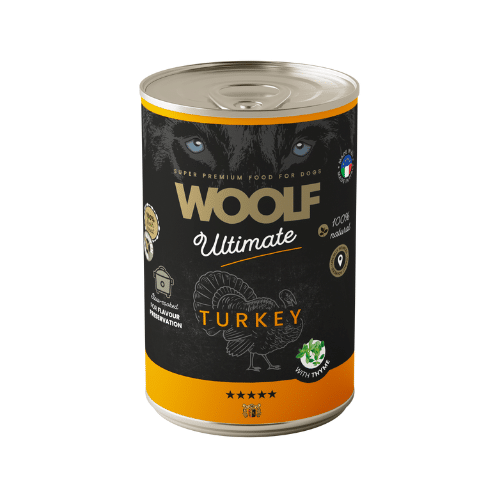 Lata Woolf Ultimate Lata Pate de Pavo con Tomillo para Perros