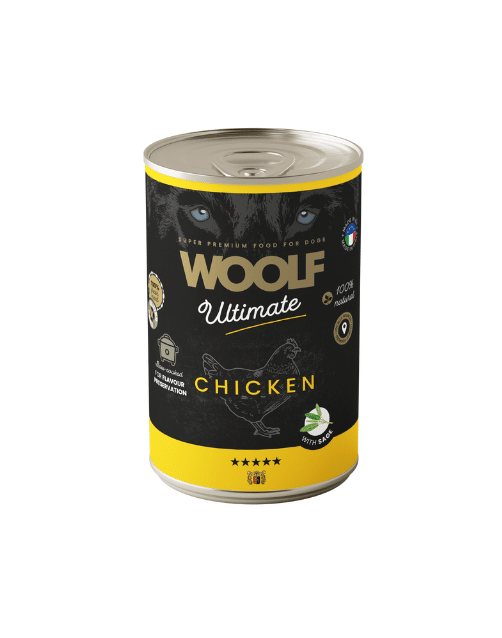 Lata Woolf Ultimate Lata Pate de Pollo con Salvia para Perros