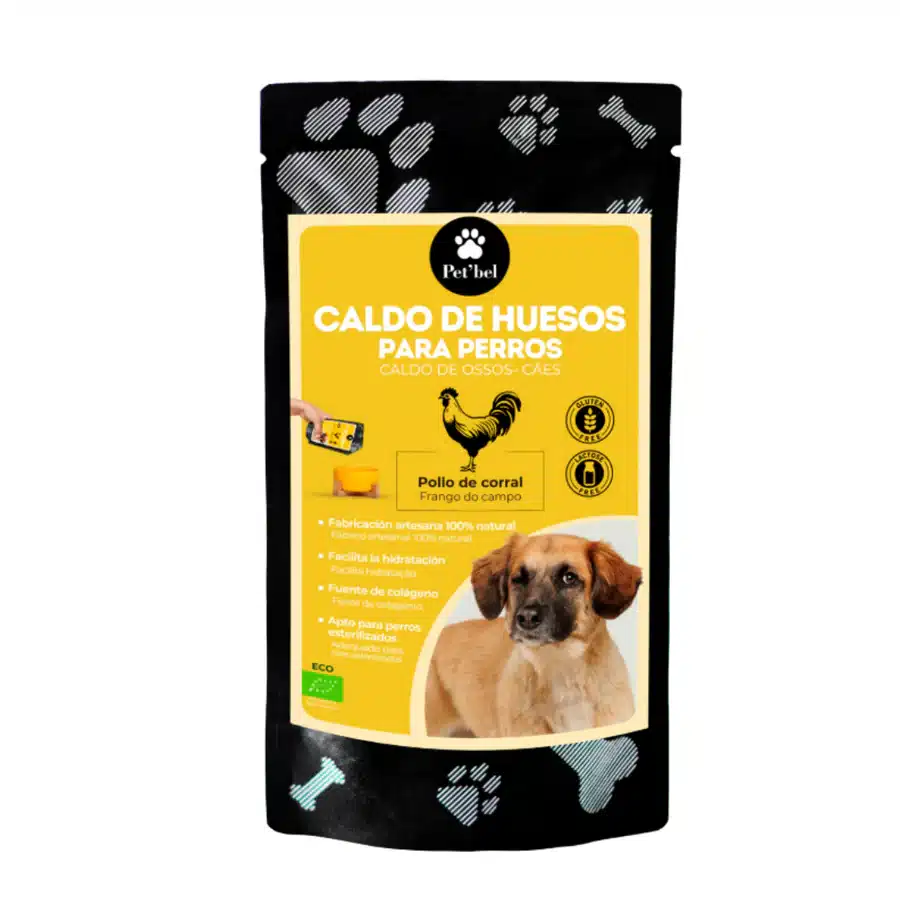 Pet'Bel Caldo de Huesos Ecológico de Pollo de corral para Perros