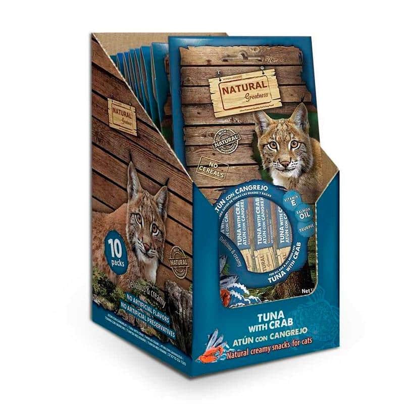 Natural Greatness Snack Crema de Atun con Cangrejo para Gatos