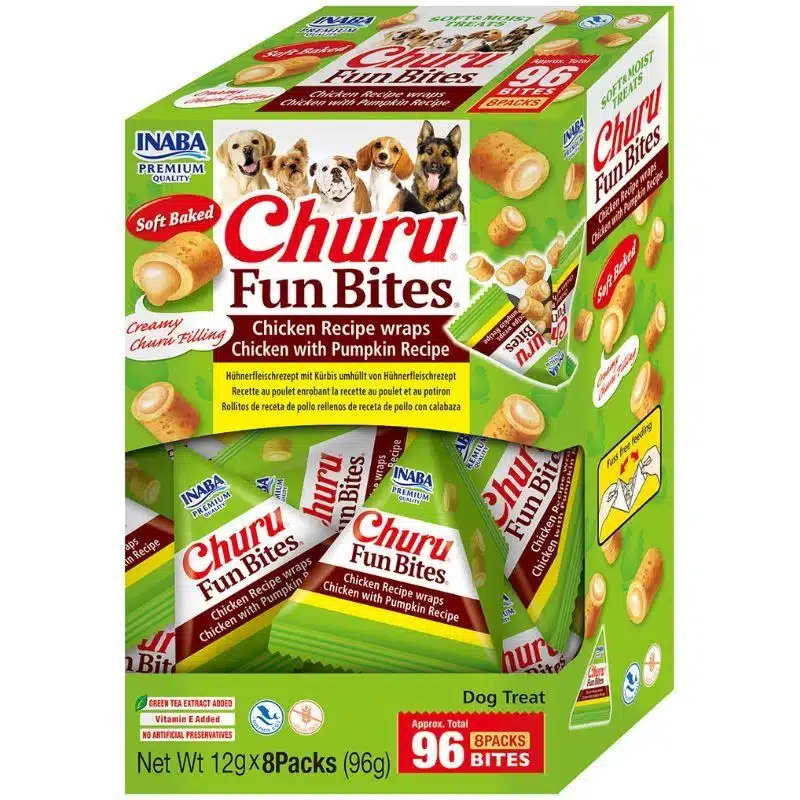 Inaba Churu Fun Bites Pollo con Calabaza para perros