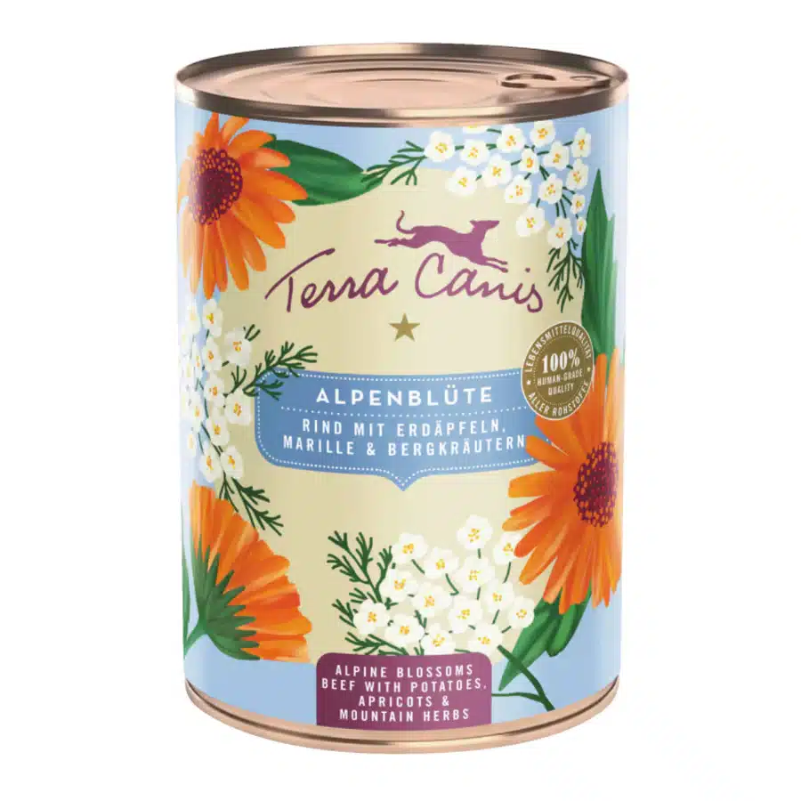 Terra Canis Flores de los Alpes - Buey con Patatas, Albaricoque y Hierbas de la montaña