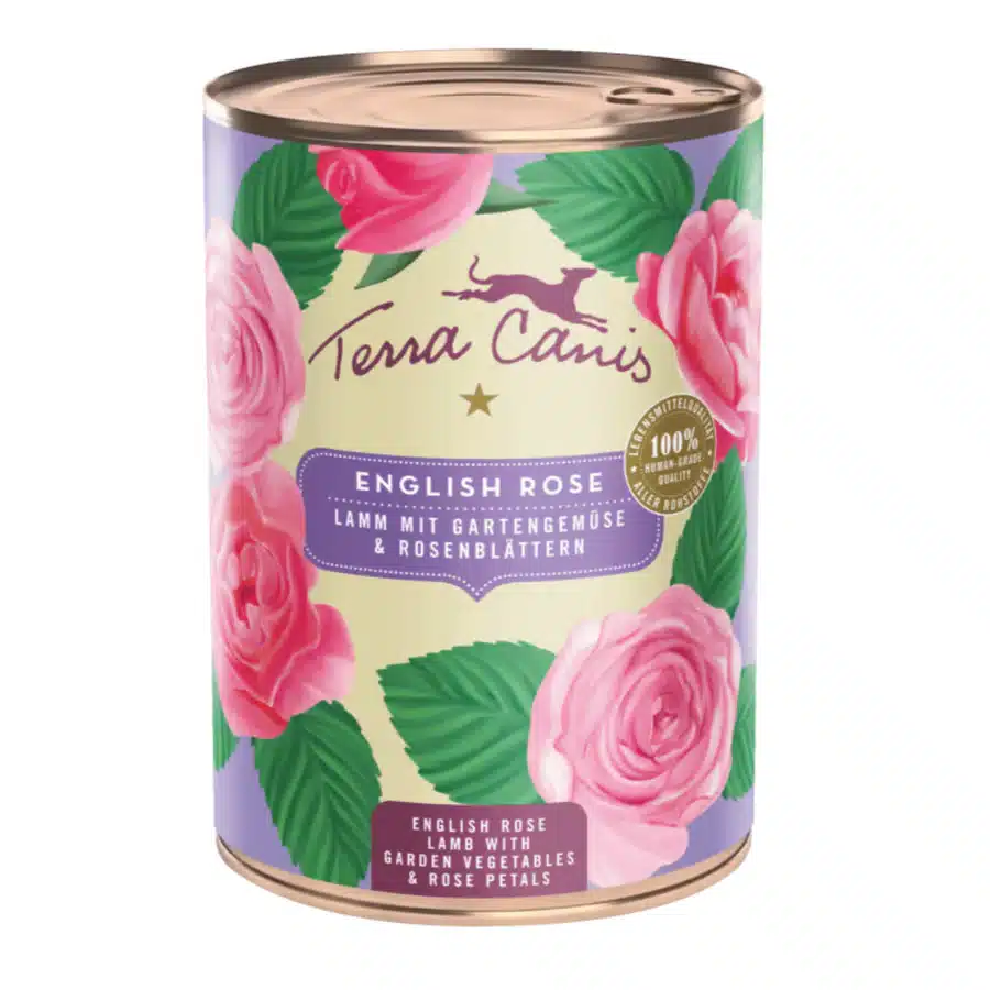 Terra Canis Rosa Inglesa - Cordero con Verduras del Jardín y Pétalos de Rosas