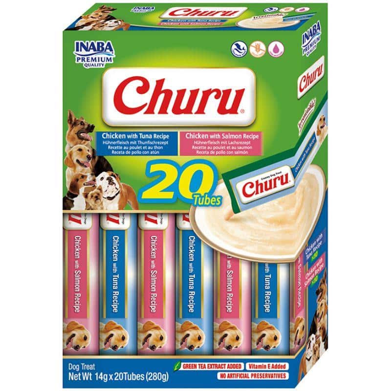 Inaba Churu Pollo con Atún y Salmón MULTIPACK para Perros