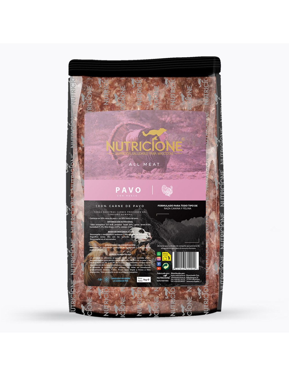 Nutricione - BARF Carne de Pavo (con hueso)