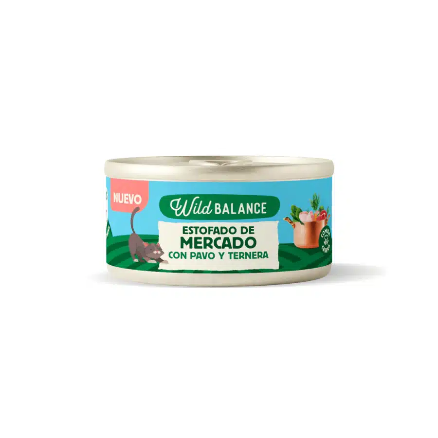Wild Balance Lata Estofado de Mercado con Pavo y Ternera para Gatos