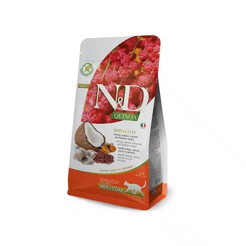 Farmina ND Cat Quinoa Skin Coat Arenque Pienso para gatos