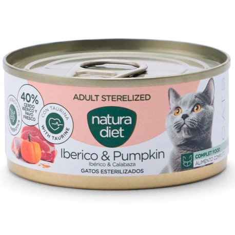 Natura Diet Cat Lata Cerdo Ibérico y Calabaza para gatos