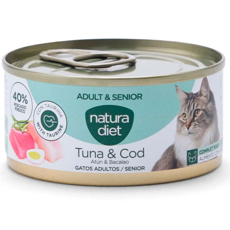 Natura Diet Cat Lata Atún y Bacalao para gatos