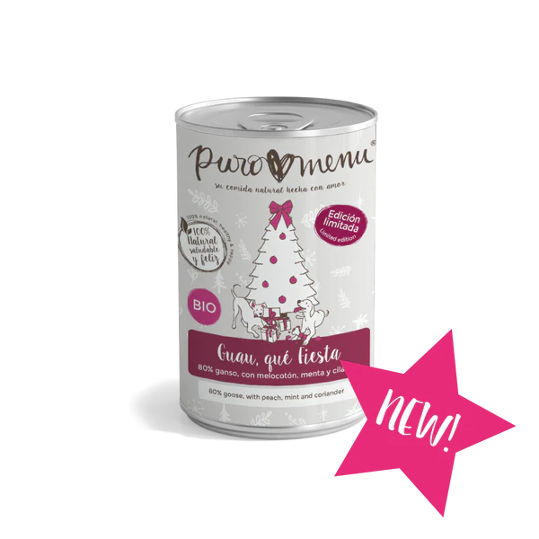Puromenú Lata de Navidad para Perros ¡Guau qué fiesta!