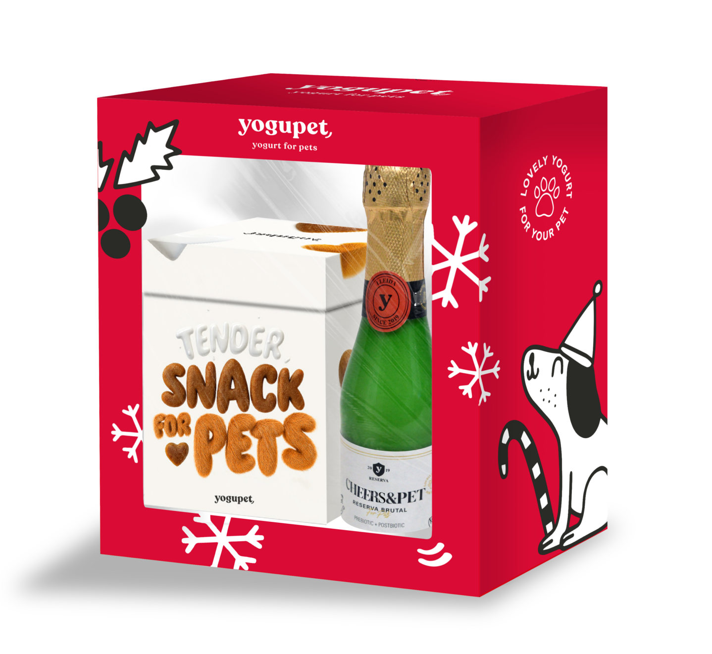Pack Yogupet BOX 3 - Snacks Navideños Tender - Champagne Kéfir