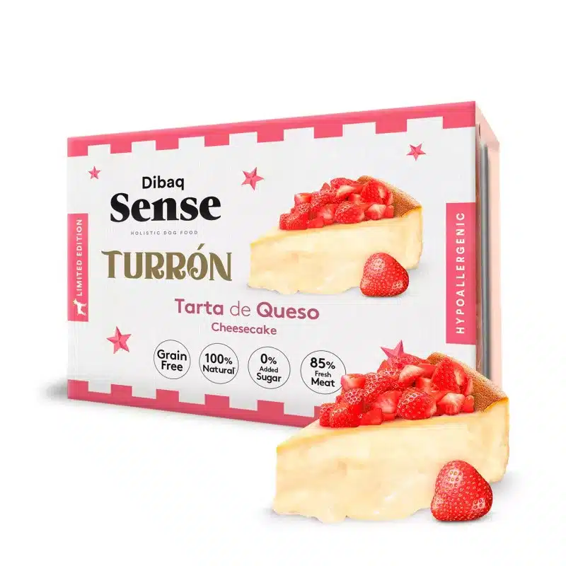 Turrón para Perros Dibaq - Tarta de Queso con Pato y Fresas