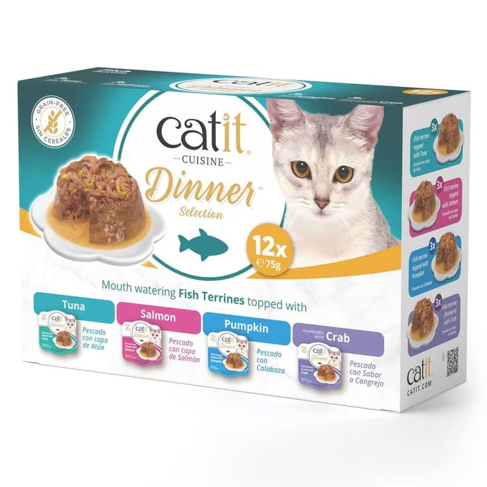 Catit Cuisine Dinner Multipack Variety Pack de Pescado para Gatos