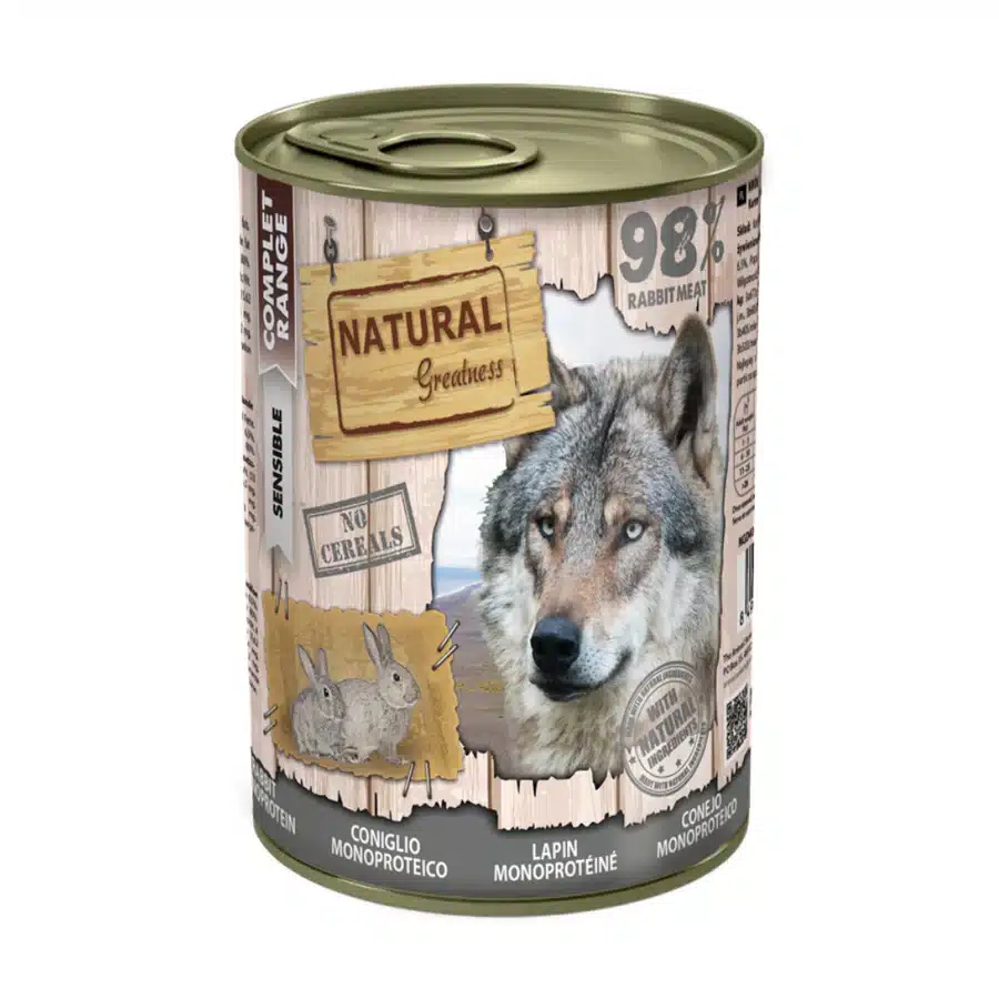 Natural Greatness Lata Monoproteica Conejo 400gr para Perros