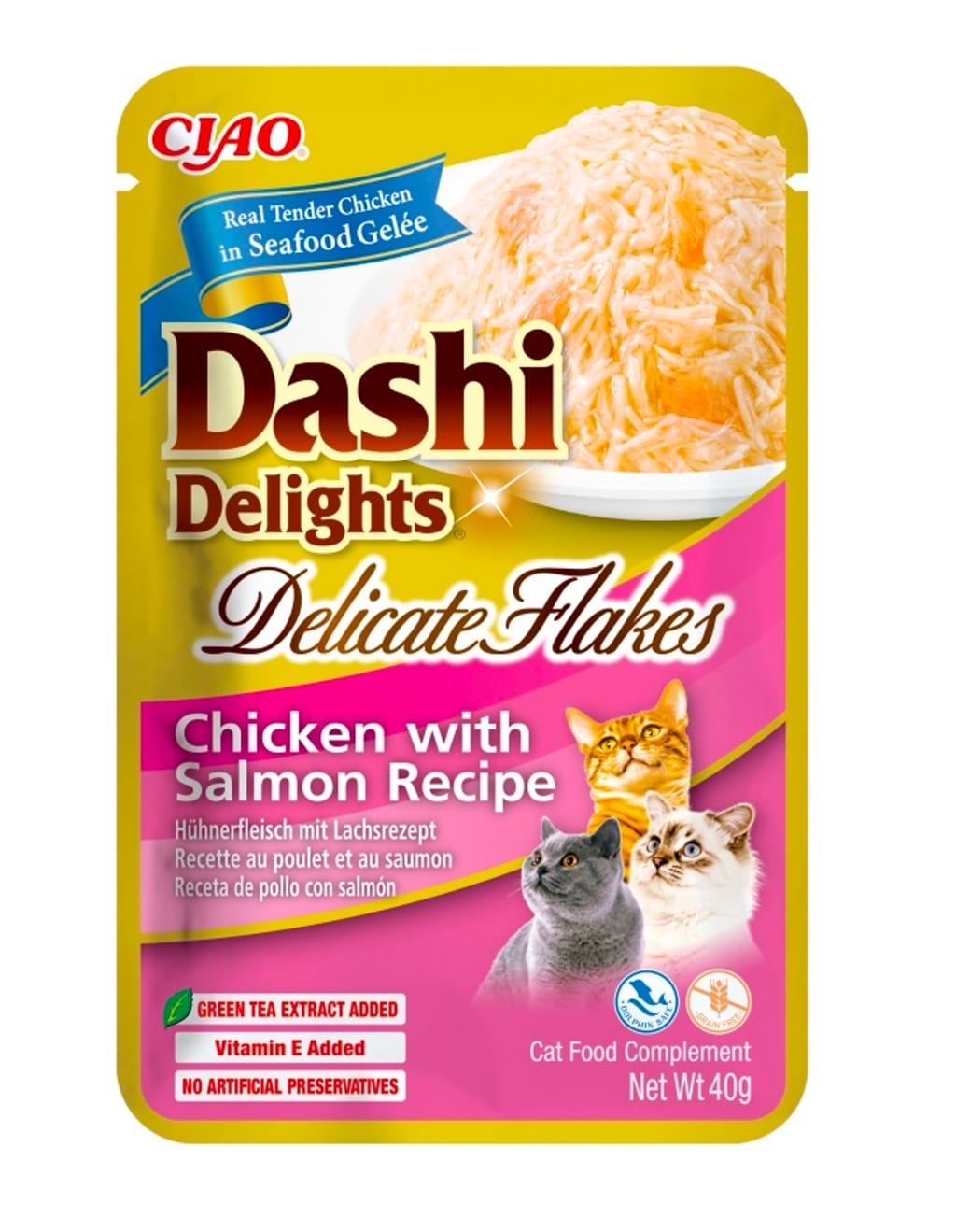 Churu Dashi Delicate Flakes Receta de Pollo con Salmón