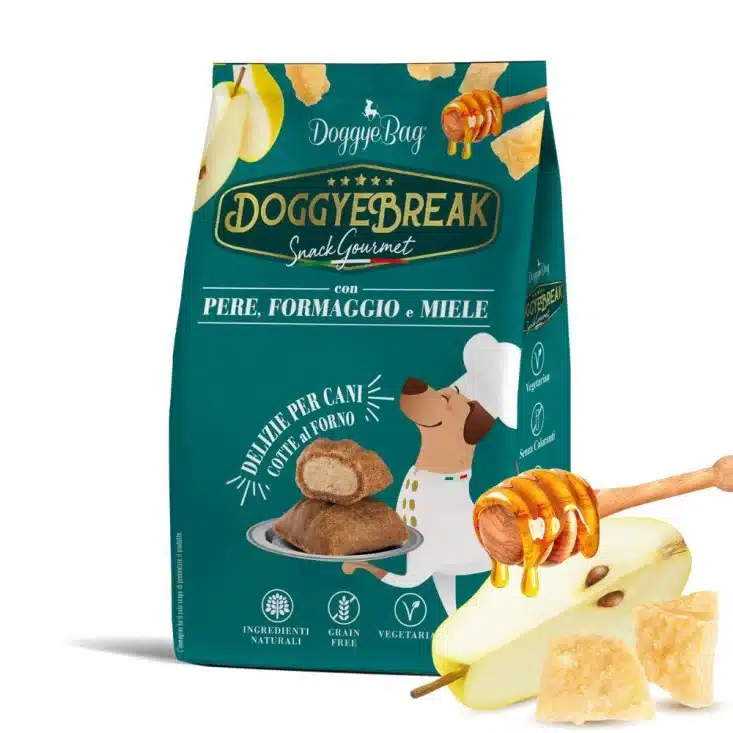 Doggybag Doggybreak Galletas Artesanales Tiernas Rellenas de Queso, Pera y Miel