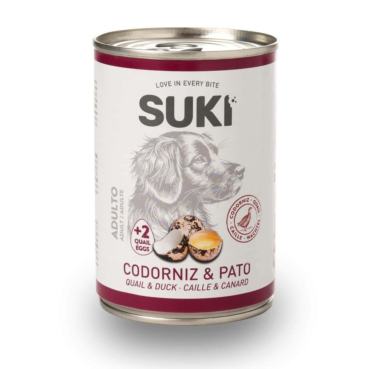 Suki Lata de Codorniz con Pato para Perros