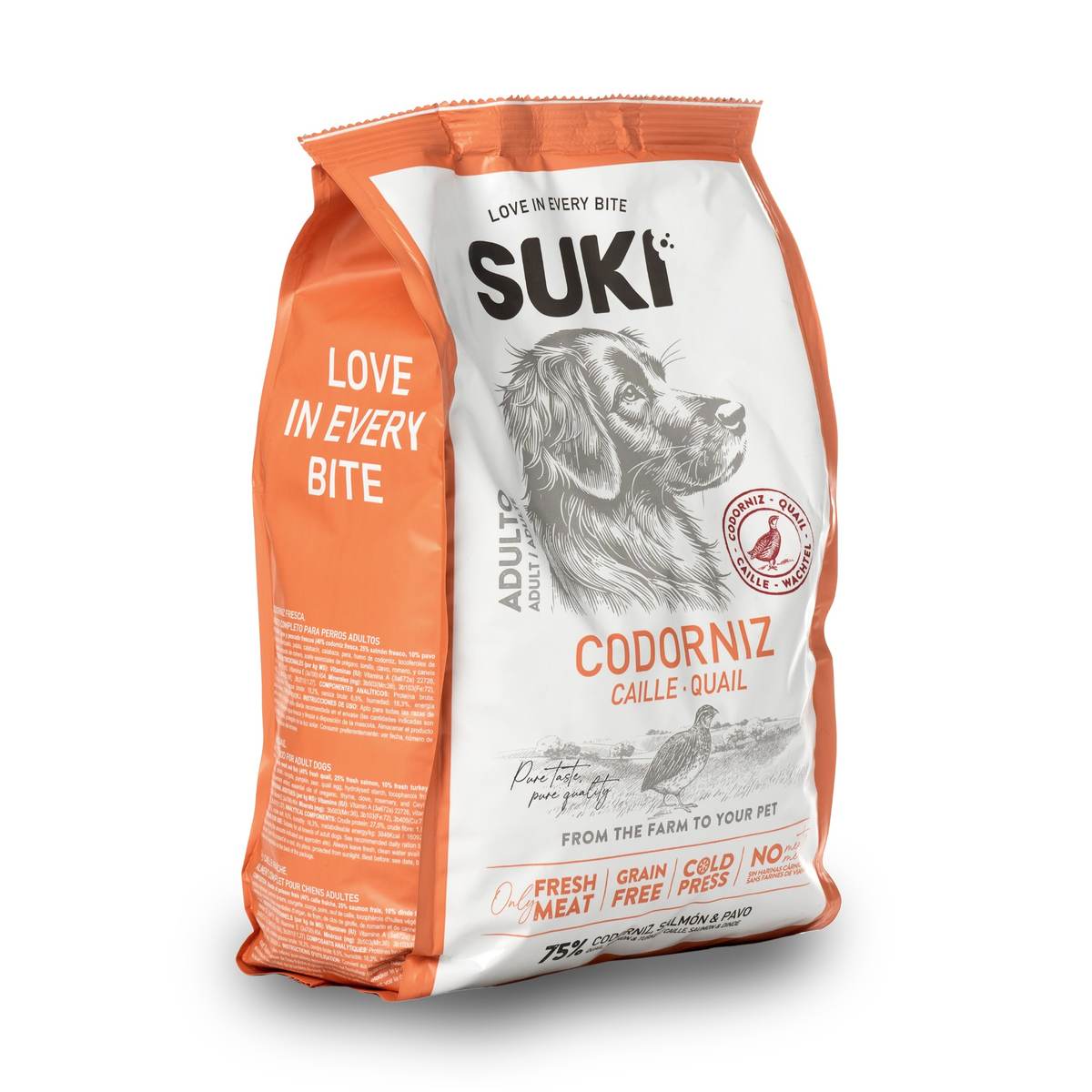 Suki Pienso Semihúmedo Codorniz con Salmón