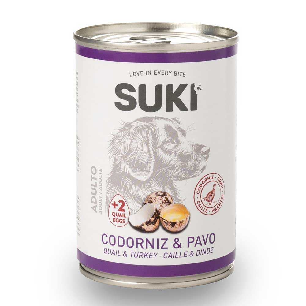 Suki Lata de Codorniz con Pavo para Perros
