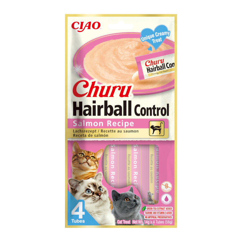 Inaba Churu Hairball Salmón para Gatos